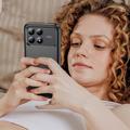 Xiaomi Poco F9 Pro Harjattu TPU Suojakuori - Hiilikuitu - Musta