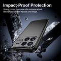 Xiaomi Poco F9 Ultra Harjattu TPU Suojakuori - Hiilikuitu - Musta