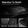 Xiaomi Poco F9 Ultra Harjattu TPU Suojakuori - Hiilikuitu - Musta