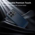 Xiaomi Poco F9 Ultra Harjattu TPU Suojakuori - Hiilikuitu - sininen