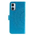 Xiaomi Redmi 15a Mandala -lompakkokotelo rannehihnalla - sininen