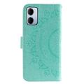 Xiaomi Redmi 15a Mandala -lompakkokotelo rannekkeella - mintunvihreä