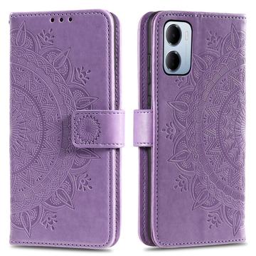 Xiaomi Redmi 15a Mandala -lompakkokotelo rannekkeella - violetti