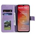 Xiaomi Redmi 15a Mandala -lompakkokotelo rannekkeella - violetti