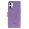 Xiaomi Redmi 15a Mandala -lompakkokotelo rannekkeella - violetti