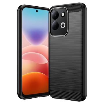 Xiaomi Redmi 17 5G/4G Harjattu TPU Suojakuori - Hiilikuitu - Musta