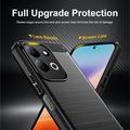 Xiaomi Redmi 17 5G/4G Harjattu TPU Suojakuori - Hiilikuitu - Musta