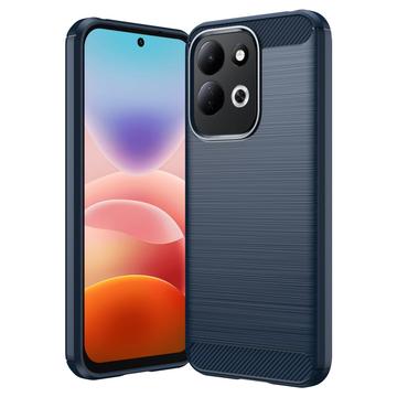 Xiaomi Redmi 17 5G/4G Harjattu TPU Suojakuori - Hiilikuitu - sininen