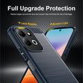 Xiaomi Redmi 17 5G/4G Harjattu TPU Suojakuori - Hiilikuitu - sininen