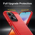 Xiaomi Redmi 17 5G/4G Harjattu TPU Suojakuori - Hiilikuitu - punainen