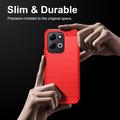 Xiaomi Redmi 17 5G/4G Harjattu TPU Suojakuori - Hiilikuitu - punainen