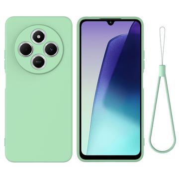Xiaomi Redmi 17C Nestemäinen silikonikotelo käsihihnalla - Vihreä