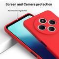 Xiaomi Redmi 17C Nestemäinen silikonikotelo käsihihnalla - Punainen