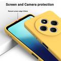 Xiaomi Redmi 17C Nestemäinen silikonikotelo käsihihnalla - Keltainen