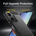 Xiaomi Redmi A7 Pro Harjattu TPU Suojakuori - Hiilikuitu