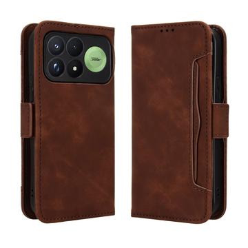 Xiaomi Redmi K100 Pro/Poco F9 Pro -kortinhaltijan lompakkokotelo - ruskea