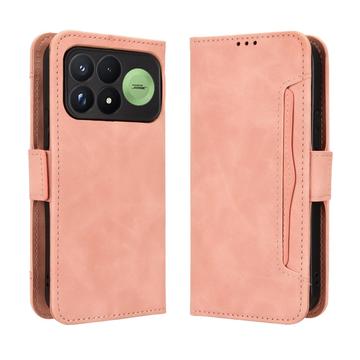 Xiaomi Redmi K100 Pro/Poco F9 Pro -kortinhaltijan lompakkokotelo - vaaleanpunainen