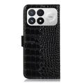 Xiaomi Redmi K100 Pro/Poco F9 Pro Crocodile Lompakkomallinen Nahkakotelo kanssa RFID - Musta