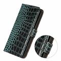 Xiaomi Redmi K100 Pro/Poco F9 Pro Crocodile Lompakkomallinen Nahkakotelo kanssa RFID - Vihreä