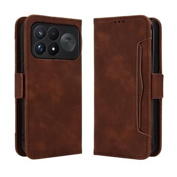 Xiaomi Redmi K100 Pro Max/Poco F9 Ultra -kortinhaltijan lompakkokotelo - ruskea