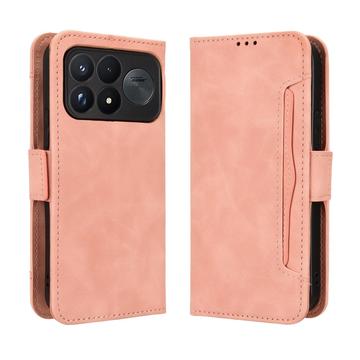 Xiaomi Redmi K100 Pro Max/Poco F9 Ultra -kortinhaltijan lompakkokotelo - vaaleanpunainen