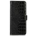 Xiaomi Redmi K100 Pro Max/Poco F9 Ultra Crocodile Lompakkomallinen Nahkakotelo kanssa RFID - Musta