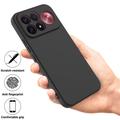 Xiaomi Redmi K100 Pro Max/Poco F9 Ultra Nestemäinen silikonikotelo käsihihnalla - Musta
