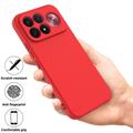 Xiaomi Redmi K100 Pro Max/Poco F9 Ultra Nestemäinen silikonikotelo käsihihnalla - Punainen