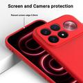 Xiaomi Redmi K100 Pro Max/Poco F9 Ultra Nestemäinen silikonikotelo käsihihnalla - Punainen