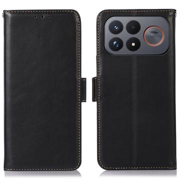 Xiaomi Redmi K100 Pro Max/Poco F9 Ultra lompakko nahkakotelo RFID - Musta