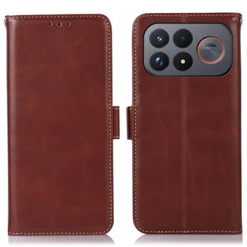 Xiaomi Redmi K100 Pro Max/Poco F9 Ultra lompakko nahkakotelo RFID - Ruskea