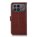 Xiaomi Redmi K100 Pro Max/Poco F9 Ultra lompakko nahkakotelo RFID - Ruskea