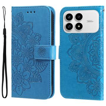 Xiaomi Redmi K90/Poco F8 Pro Mandala Series Lompakkokotelo - Sininen