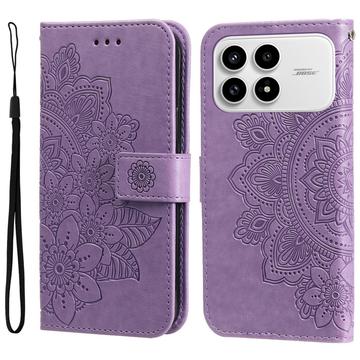 Xiaomi Redmi K90/Poco F8 Pro Mandala Series Lompakkokotelo - Violetti