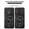 Xiaomi Redmi Note 13 Pyörivä Rengashybridikotelo Kamerasuojalla - Sininen