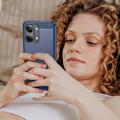 Xiaomi Redmi Turbo 5 Max/Poco X8 Pro Max Harjattu TPU Suojakuori - Hiilikuitu - sininen