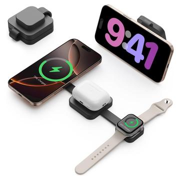 Y222 15W:n erittäin kompakti 3-in-1-magneettinen MagSafe-langaton laturi