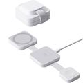 Y222 15W:n erittäin kompakti 3-in-1-magneettinen MagSafe-langaton laturi – valkoinen