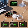 Y222 15W:n erittäin kompakti 3-in-1-magneettinen MagSafe-langaton laturi – valkoinen