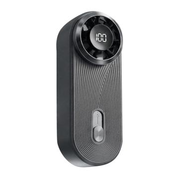 Y61 Mini-käsituuletin - 100 nopeusasetusta, USB-C, digitaalinäyttö - tummanharmaa