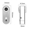Y61 Mini-käsituuletin - 100 nopeusasetusta, USB-C, digitaalinäyttö - tummanharmaa
