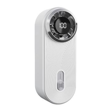 Y61 Mini-käsituuletin - 100 nopeutta, USB-C, digitaalinäyttö - valkoinen