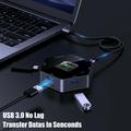 YC-931 8-in-1 4K USB-C -keskitin OLED-näytöllä - 100W PD-lataus - musta