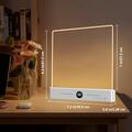 YSJ-019 Plus -kirkas akryylinen LED-yöpöytävalaisin - Type-C-lataus - valkoinen