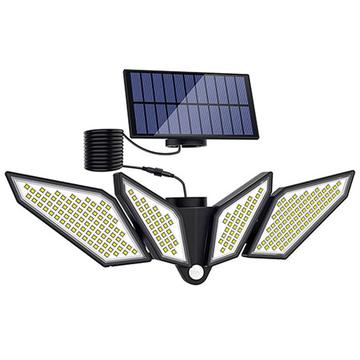 YY-22226 4-lamppuinen LED-aurinkovalaisin, jossa on PIR-liiketunnistin - 800 lumenia