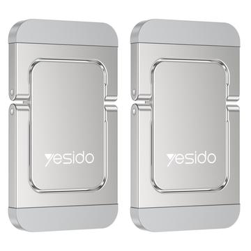 Yesido LP11 -kannettavan tietokoneen korokejalusta sinkkiseoksesta - 2 kpl - hopea