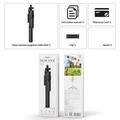 Yesido SF34 -selfiekeppi ja kolmijalka - 174cm, jatkettava / Bluetooth-kaukosäädin - 1/4" - musta