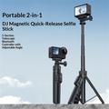Yesido SF37 magneettinen selfiekeppi DJI Osmo Action 6/5 Pro/4/Osmo 360 - Musta