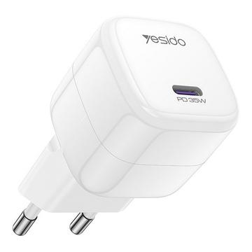 Yesido YC103 35W GaN USB-C PD -seinälaturi - valkoinen