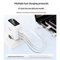 Yesido YC114 140W GaN-laturi - 2x USB-C, USB-A, TFT-näyttö - valkoinen